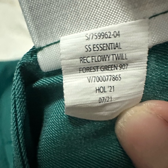 Banana Republic Green Essentials Flowy Twill Blouse Medium - Picture 3 of 5